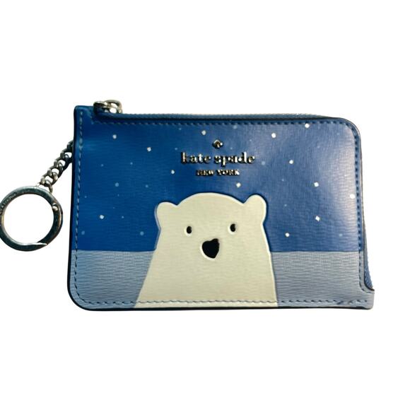 kate spade Handbags - Kate Spade Wallet Key Chain Arctic Friends Polar Bear Card Case Zip